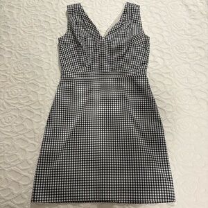 J. Crew Mini Shift Dress in Seersucker Navy Gingham